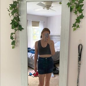 blue jean skirt